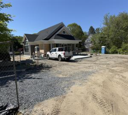 An active residential construction site supported by Guided Safety